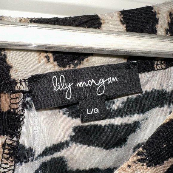 Lily Morgan Leopard Tiger Animal Print Top - Picture 4 of 6